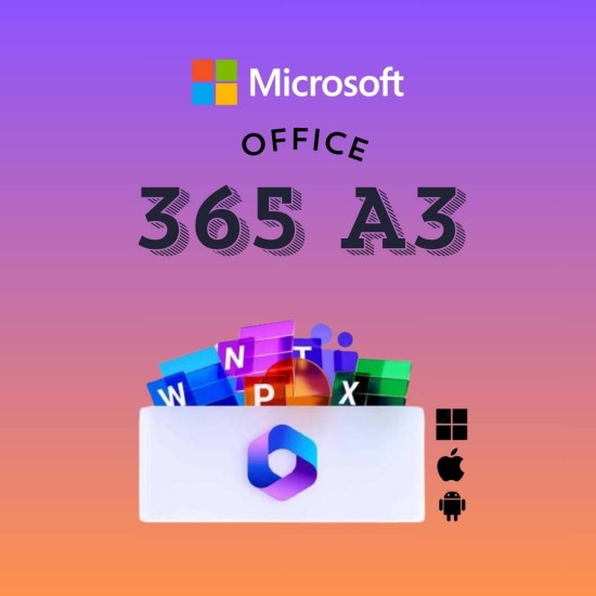 Microsoft Office 365 A3 Account Valid for 1 year up to 5 devices