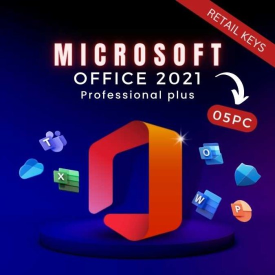 Limited 50% Offer - Office 2021 Pro Plus 5PC [Retail Online]