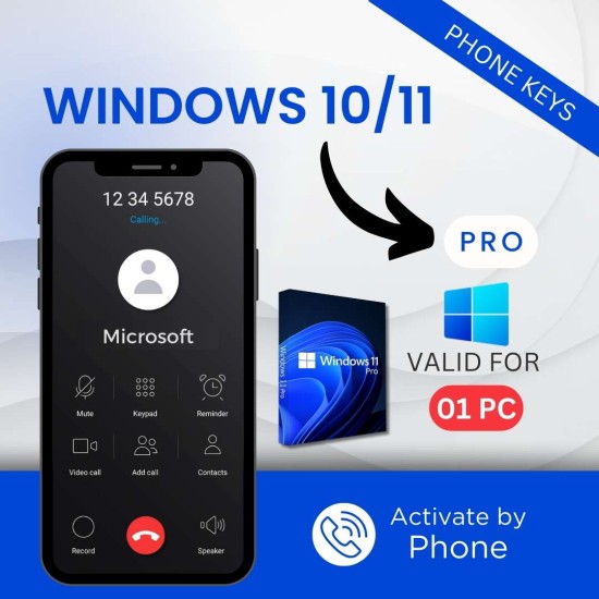 Windows 10 / 11 Pro 1PC [Activate by Phone]